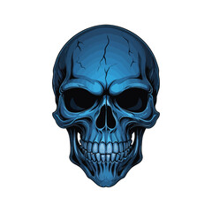 Skull skeleton vector design in different styles with solid background