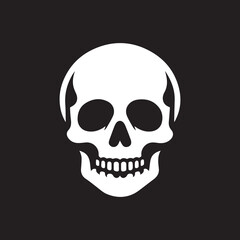 Skull icon silhouette vector illustration 