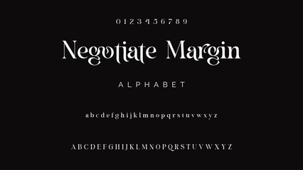 Elegant alphabet letters logo font and number. Luxury Classic Modern Serif Lettering Minimal Fashion. Typography decoration fonts for branding, wedding, logos. vector illustration