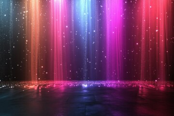 Colorful Light Rays in a Vibrant Scene