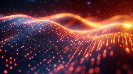 Obraz premium abstract 3d rendering of futuristic background with bokeh depth of field effect blurred intersecting lines contemporary design for poster banner placard cover print modern cgi illustratio