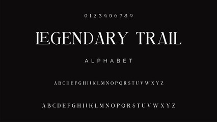 Elegant alphabet letters logo font and number. Luxury Classic Modern Serif Lettering Minimal Fashion. Typography decoration fonts for branding, wedding, logos. vector illustration