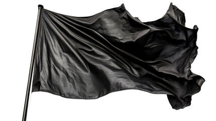 Black flag, transparent background