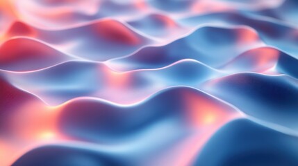 Fototapeta premium abstract 3d rendering of glossy wavy lines light coloured background with surreal waves in empty space futuristic shap