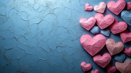 Obraz premium abstract 3d rendering of heart shapes love symbol modern valentine s day background design for poster cover branding banne