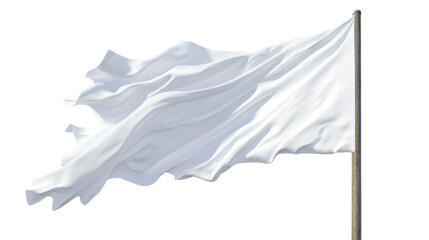 white flag, transparent background