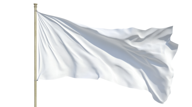 white flag, transparent background