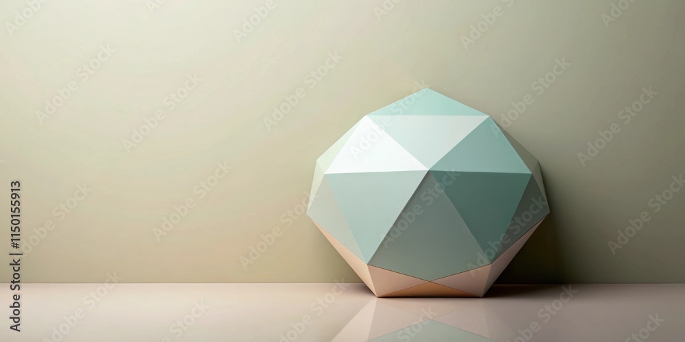 Leinwandbilder abstract geometric shape on neutral background a study in form and color