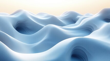 Obraz premium abstract 3d rendering of surface with waves on white background futuristic background design for poster cover banner placar