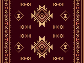 Southwest Aztec geometric Native American Mexican Navajo tribal ethnic boho indian texture ornament seamless pattern fabric colorful design vector for woven textile printing blanket rug carpet fashion