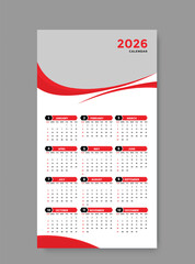 calendar 2026 template design
