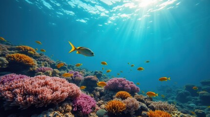 Fototapeta premium Vibrant Coral Reef Marine Life