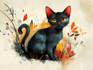 cat, alphabet, feline, letters, typography, design, artistic, creative, cute, playful, whimsical, stylized, paw, tail, ears, whiskers, kitty, illustration, decorative, unique, charming, expressive, me