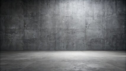 Empty Industrial Room with Concrete Wall and Floor, Ideal for Product Placement or Background Use