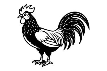 rooster isolated on white background