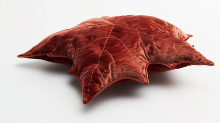Velvety Maroon Pillow Reminiscent of Autumn on white background.PNG