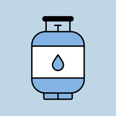 Propane gas cylinder vector isolated icon