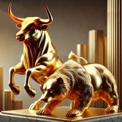 The bull and bear stand as powerful symbols of the relentless struggle and dynamic pursuit of success in the world of forex trading.
