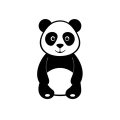 Panda cartoon vector silhouette