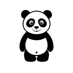 Panda cartoon vector silhouette