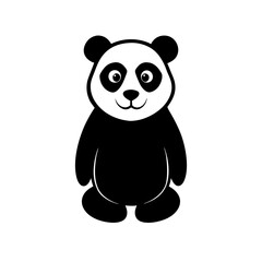 Panda cartoon vector silhouette