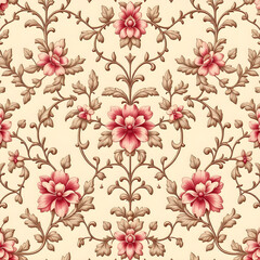 Fototapeta premium seamless pattern with flowers