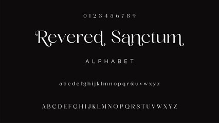 Luxury serif font in modern style. Elegant wedding alphabet letters font and number. Typography Luxury classic lettering serif fonts decorative vintage retro logo