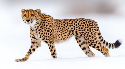 Fototapeta premium beautiful cheetah clipart isolated on a white background cheetah