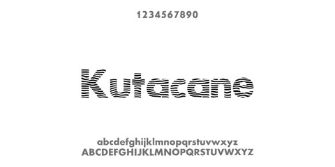 Font Wavy Water Zebra Alphabet Uppercase Lowercase Number