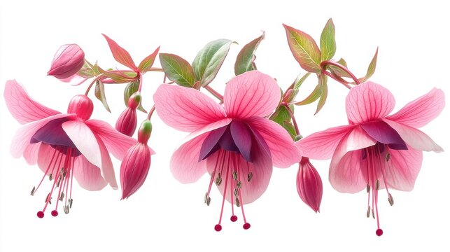 beautiful fuchsia flower clipart isolated on a white background fuchsia