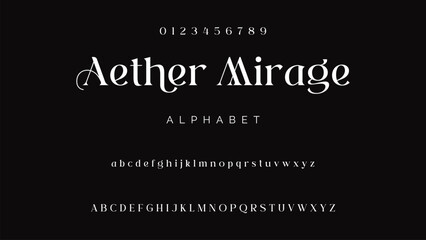Luxury serif font in modern style. Elegant wedding alphabet letters font and number. Typography Luxury classic lettering serif fonts decorative vintage retro logo