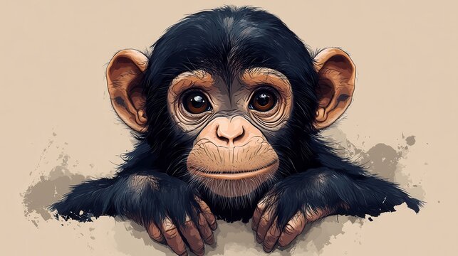 beautiful monkey clipart isolated on a white background monkey