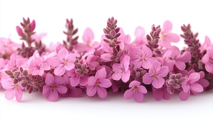 beautiful pink thyme clipart isolated on a white background pink thyme