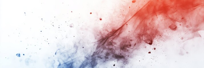 Abstract Color Burst - Red and blue paint blend, dynamic motion, energy, creativity, abstract art. Symbolizes passion, innovation, fluidity, and transformation.