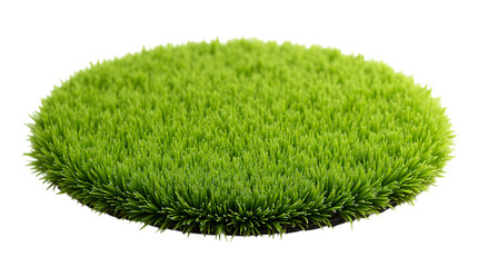 Round Grass, Green Plant, Nature Lawn Cut Out PNG.