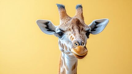 giraffe close up stock image isolated on a white background giraffe