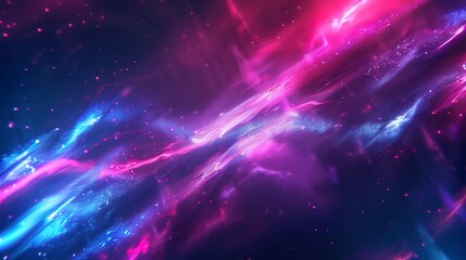Obraz premium Abstract Cosmic Nebula: Pink and Blue Celestial Dance