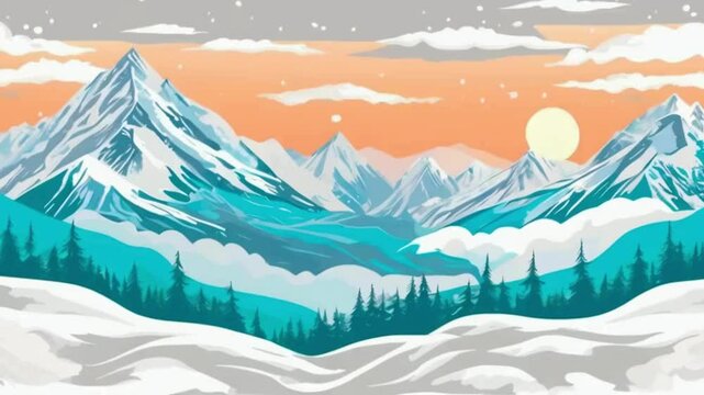 winter mountain landscape