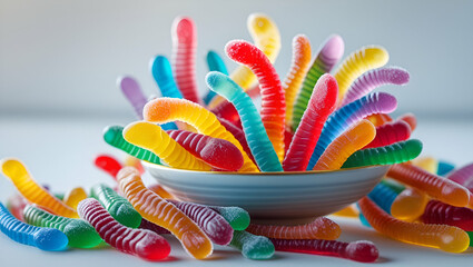 Title: A vibrant and playful still life of a bowl

