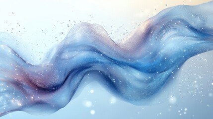 Obraz premium illustration of abstract wave with water dro