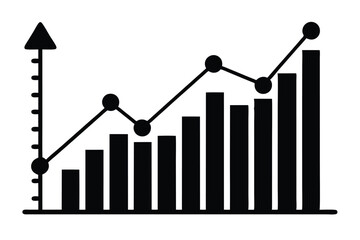 organic traffic graph line art vector illustration Eps File