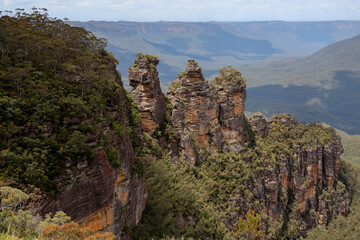 Fototapeta premium View of landscape in national park at blue mountain at australia