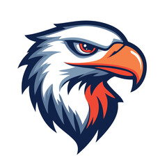 Eagle mascot logo vector illustration on isolated white background