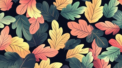 Playful leafy shapes in whimsical design