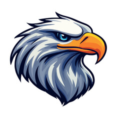 Eagle mascot logo vector illustration on isolated white background