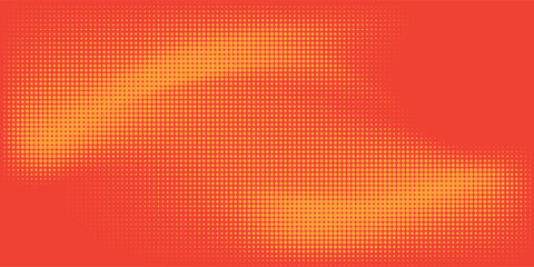 Dots halftone orange color pattern gradient texture with technology digital background. Dots pop art comics with summer background.