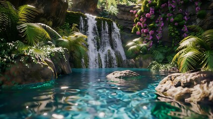 The rainforest is a lush, vibrant ecosystem teeming with life and unparalleled biodiversity. Towering trees with dense canopies form a natural roof, shading the forest floor and creating a humid, diml
