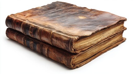 Obraz premium photo of an ancient book isolated on a white background ancient book