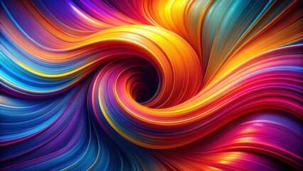 Obraz premium Abstract Swirling Vibrant Hues Forming a Vortex of Color and Light