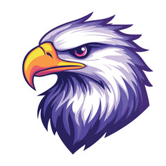 Eagle mascot logo vector illustration on isolated white background